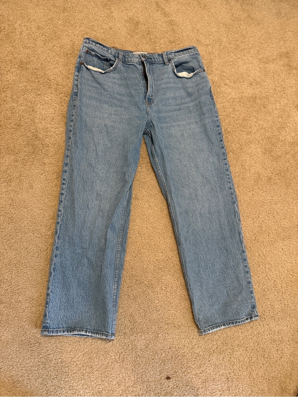 Abercrombie & Fitch Light Blue Vintage Straight High-Rise Jeans